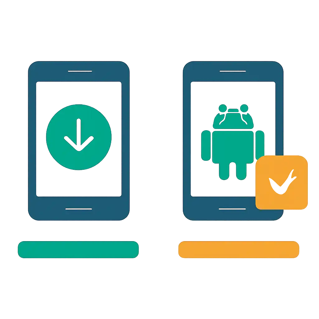 Infographic comparing options using coloured bars and, Rummy Modern: Download and Install on Android