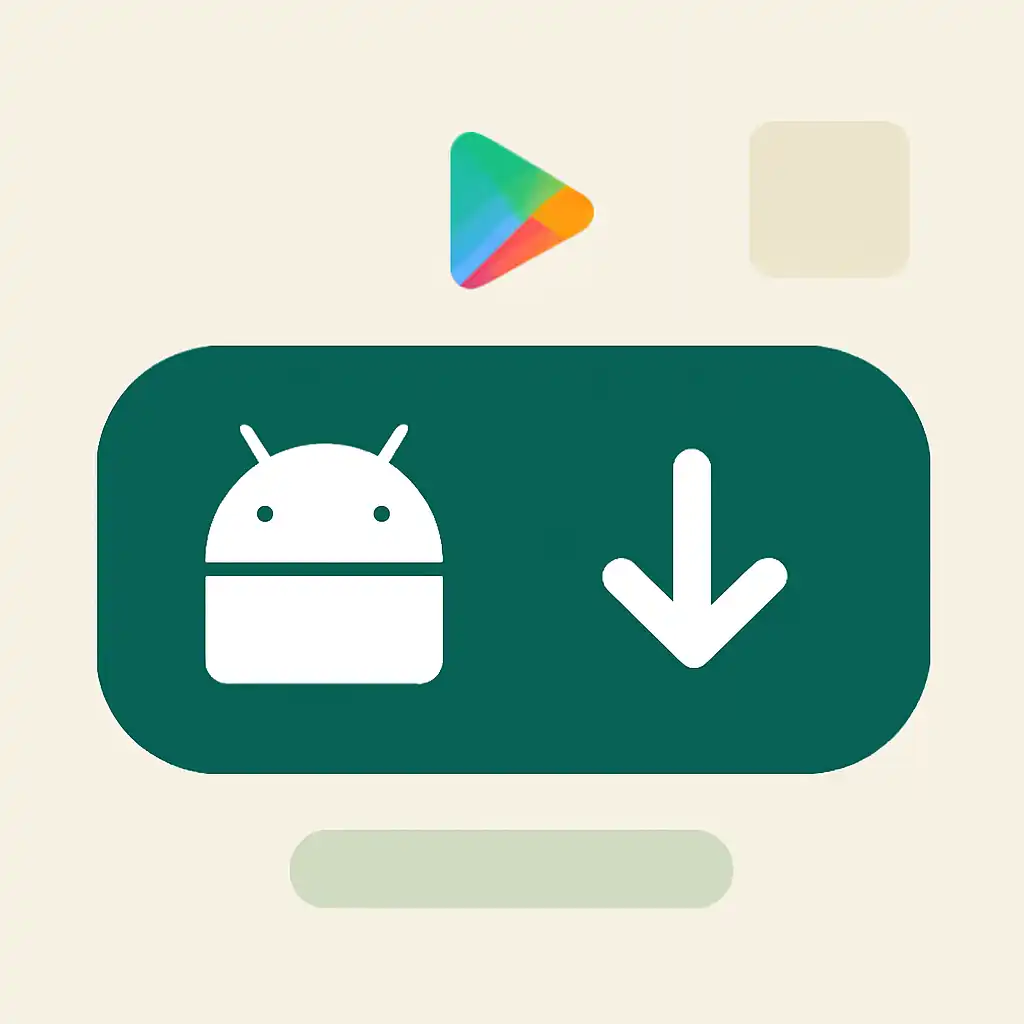 Close-up of button or form field for android apk install, Rummy Modern