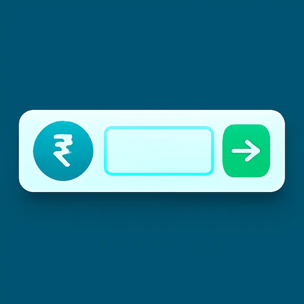 Close-up of button or form field for minimum deposit, Rummy Modern