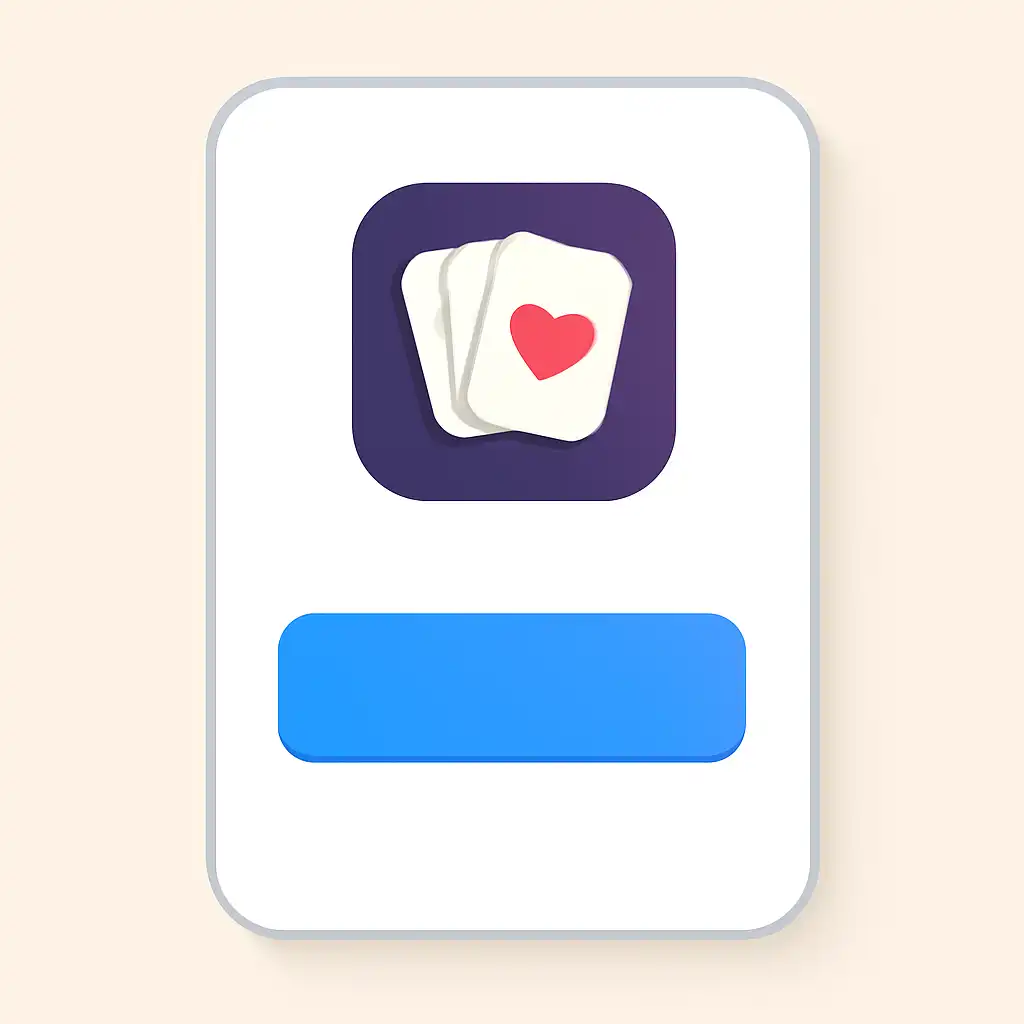 Close-up of button or form field for ios app install, Rummy Modern